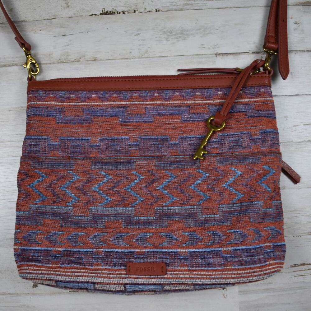 Fossil Fiona Multicolor Boho Geometric Print Fall… - image 2